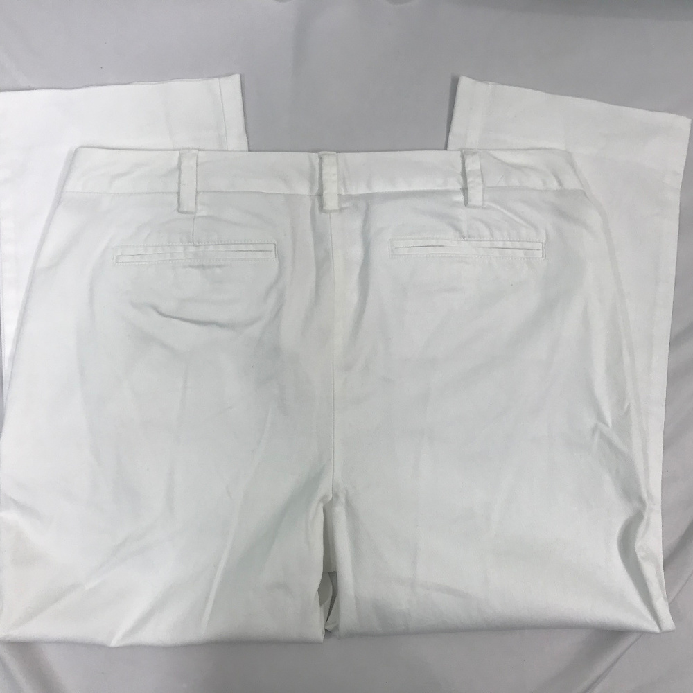 Lands End White Cropped Chino Pants - Picture 4 of 5